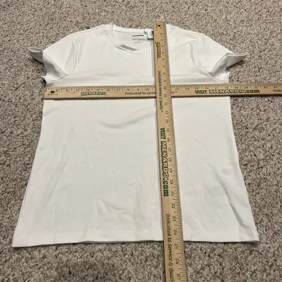 NWT J Crew Essential Short Sleeve Crewneck Tee White Sz M Basic Capsule Preppy - Picture 5 of 7